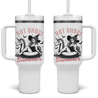 Hot Ghoul Summer Tumbler With Handle Retro Pin Up Witch Summerween Summer Beach Halloween Vibes