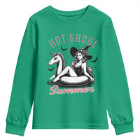 Hot Ghoul Summer Youth Sweatshirt Retro Pin Up Witch Summerween Summer Beach Halloween Vibes