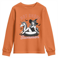Hot Ghoul Summer Youth Sweatshirt Retro Pin Up Witch Summerween Summer Beach Halloween Vibes