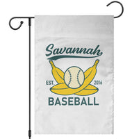 Retro Savannah Baseball Est. 2016 Garden Flag Funny Banana and Ball Vintage Sports - Wonder Print Shop