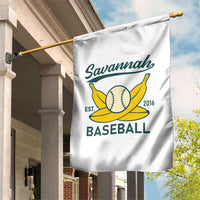 Retro Savannah Baseball Est. 2016 Garden Flag Funny Banana and Ball Vintage Sports - Wonder Print Shop