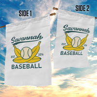 Retro Savannah Baseball Est. 2016 Garden Flag Funny Banana and Ball Vintage Sports - Wonder Print Shop