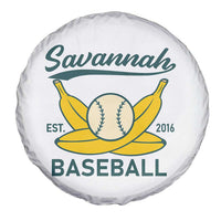 Retro Savannah Baseball Est. 2016 Spare Tire Cover Funny Banana and Ball Vintage Sports - Wonder Print Shop