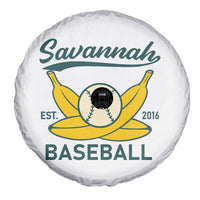 Retro Savannah Baseball Est. 2016 Spare Tire Cover Funny Banana and Ball Vintage Sports - Wonder Print Shop