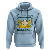Retro Savannah Baseball Est. 2016 Hoodie Funny Banana and Ball Vintage Sports - Wonder Print Shop
