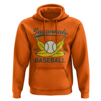 Retro Savannah Baseball Est. 2016 Hoodie Funny Banana and Ball Vintage Sports - Wonder Print Shop