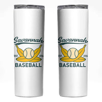 Retro Savannah Baseball Est. 2016 Skinny Tumbler Funny Banana and Ball Vintage Sports - Wonder Print Shop
