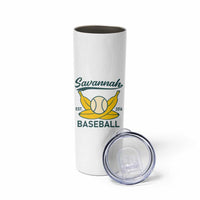 Retro Savannah Baseball Est. 2016 Skinny Tumbler Funny Banana and Ball Vintage Sports - Wonder Print Shop