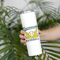 Retro Savannah Baseball Est. 2016 Skinny Tumbler Funny Banana and Ball Vintage Sports - Wonder Print Shop