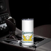 Retro Savannah Baseball Est. 2016 Skinny Tumbler Funny Banana and Ball Vintage Sports - Wonder Print Shop