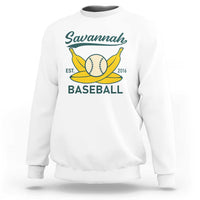 Retro Savannah Baseball Est. 2016 Sweatshirt Funny Banana and Ball Vintage Sports - Wonder Print Shop