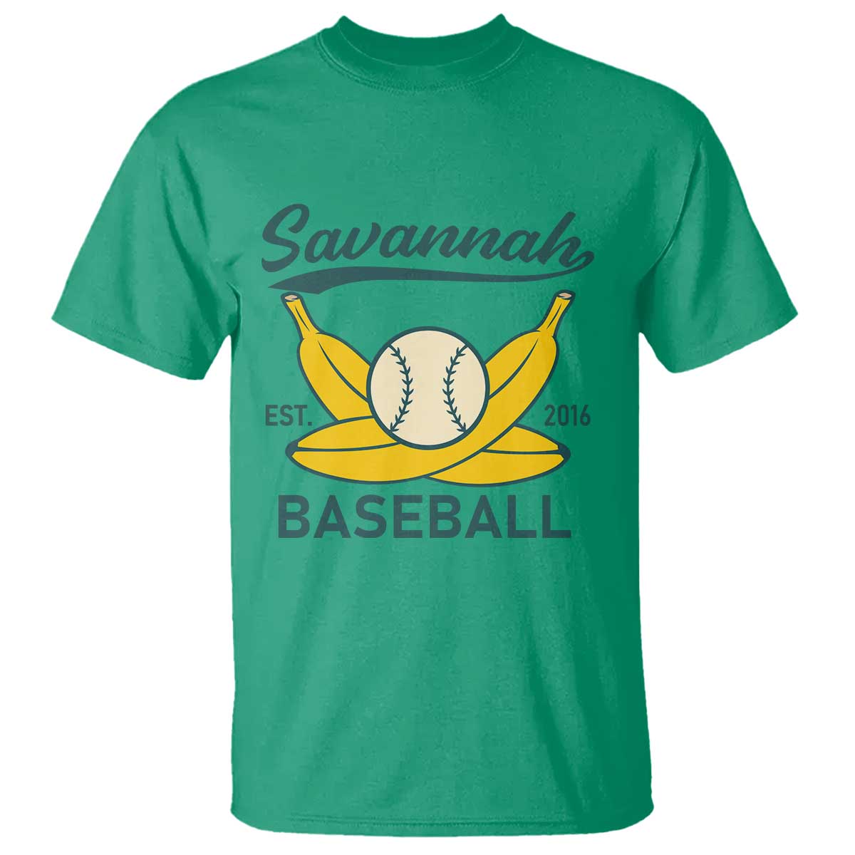 Retro Savannah Baseball Est. 2016 T Shirt Funny Banana and Ball Vintage Sports - Wonder Print Shop
