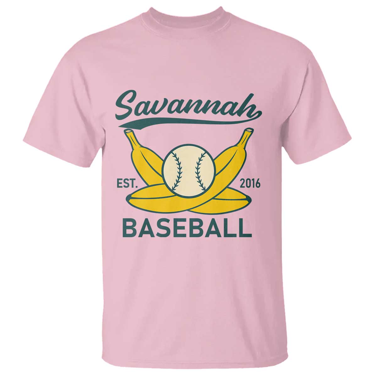 Retro Savannah Baseball Est. 2016 T Shirt Funny Banana and Ball Vintage Sports - Wonder Print Shop