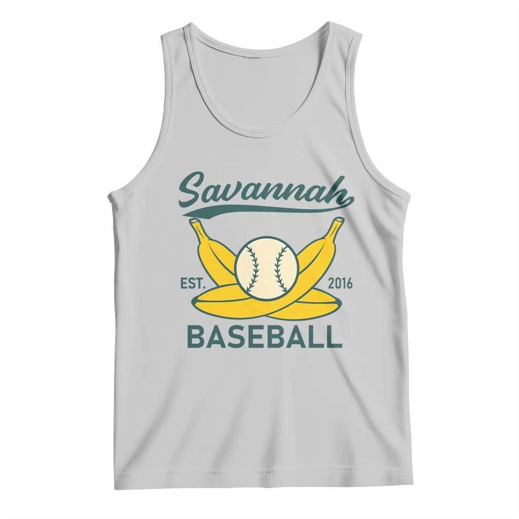 Retro Savannah Baseball Est. 2016 Tank Top Funny Banana and Ball Vintage Sports - Wonder Print Shop