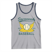 Retro Savannah Baseball Est. 2016 Tank Top Funny Banana and Ball Vintage Sports - Wonder Print Shop