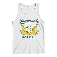 Retro Savannah Baseball Est. 2016 Tank Top Funny Banana and Ball Vintage Sports - Wonder Print Shop