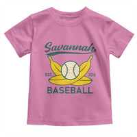 Retro Savannah Baseball Est. 2016 Toddler T Shirt Funny Banana and Ball Vintage Sports - Wonder Print Shop