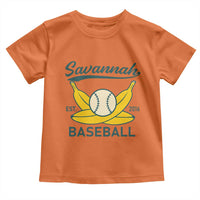 Retro Savannah Baseball Est. 2016 Toddler T Shirt Funny Banana and Ball Vintage Sports - Wonder Print Shop