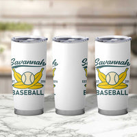 Retro Savannah Baseball Est. 2016 Tumbler Cup Funny Banana and Ball Vintage Sports - Wonder Print Shop