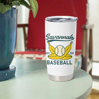 Retro Savannah Baseball Est. 2016 Tumbler Cup Funny Banana and Ball Vintage Sports - Wonder Print Shop