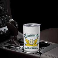 Retro Savannah Baseball Est. 2016 Tumbler Cup Funny Banana and Ball Vintage Sports - Wonder Print Shop