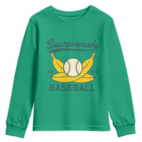 Retro Savannah Baseball Est. 2016 Youth Sweatshirt Funny Banana and Ball Vintage Sports - Wonder Print Shop