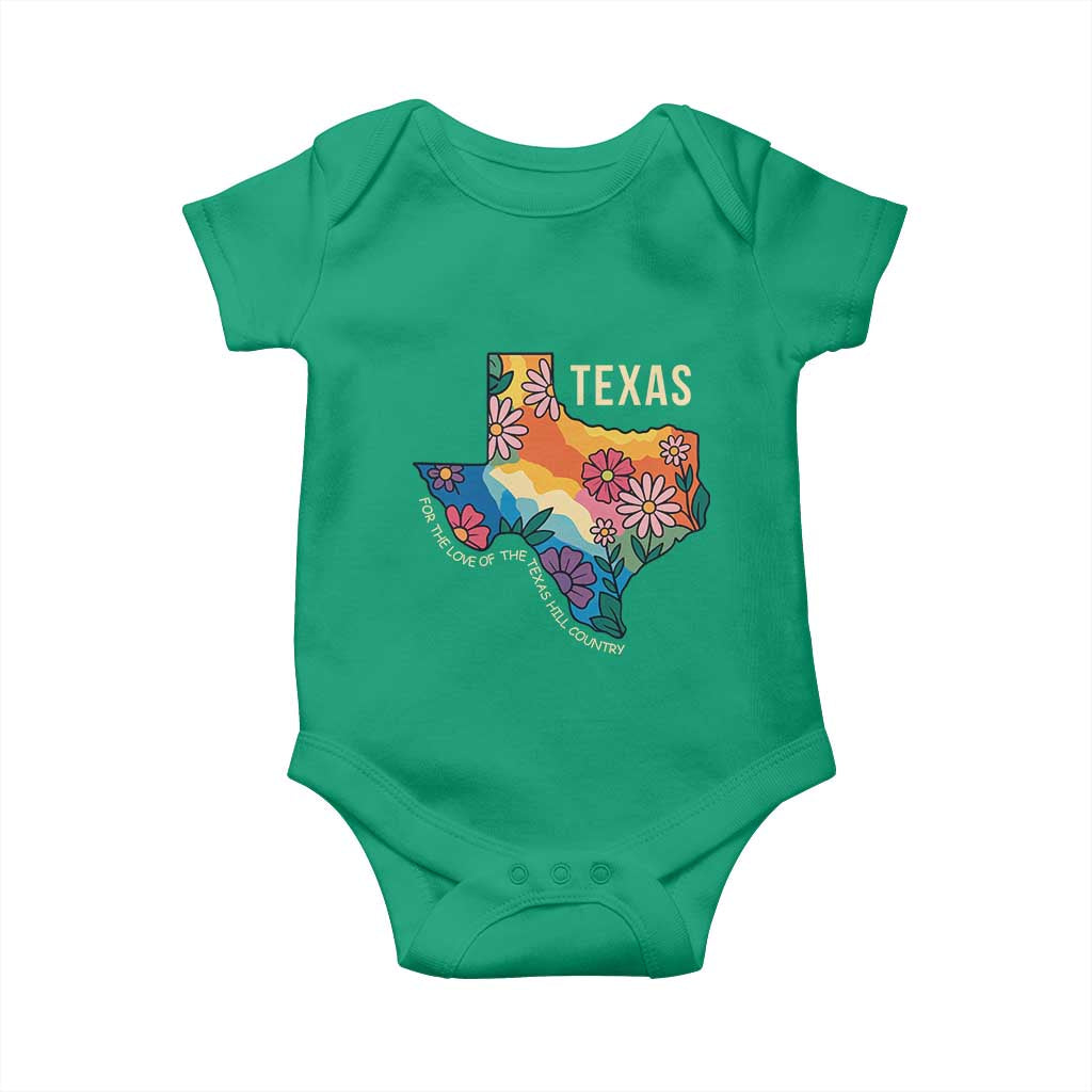 Texas Floral Boho Baby Onesie For the Love of the Texas Hill Country Southern Pride - Wonder Print Shop