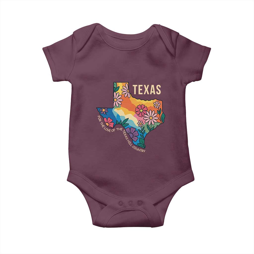 Texas Floral Boho Baby Onesie For the Love of the Texas Hill Country Southern Pride - Wonder Print Shop