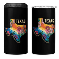 Texas Floral Boho 4 in 1 Can Cooler Tumbler For the Love of the Texas Hill Country Southern Pride - Wonder Print Shop