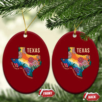 Texas Floral Boho Ceramic Ornament For the Love of the Texas Hill Country Southern Pride - Wonder Print Shop