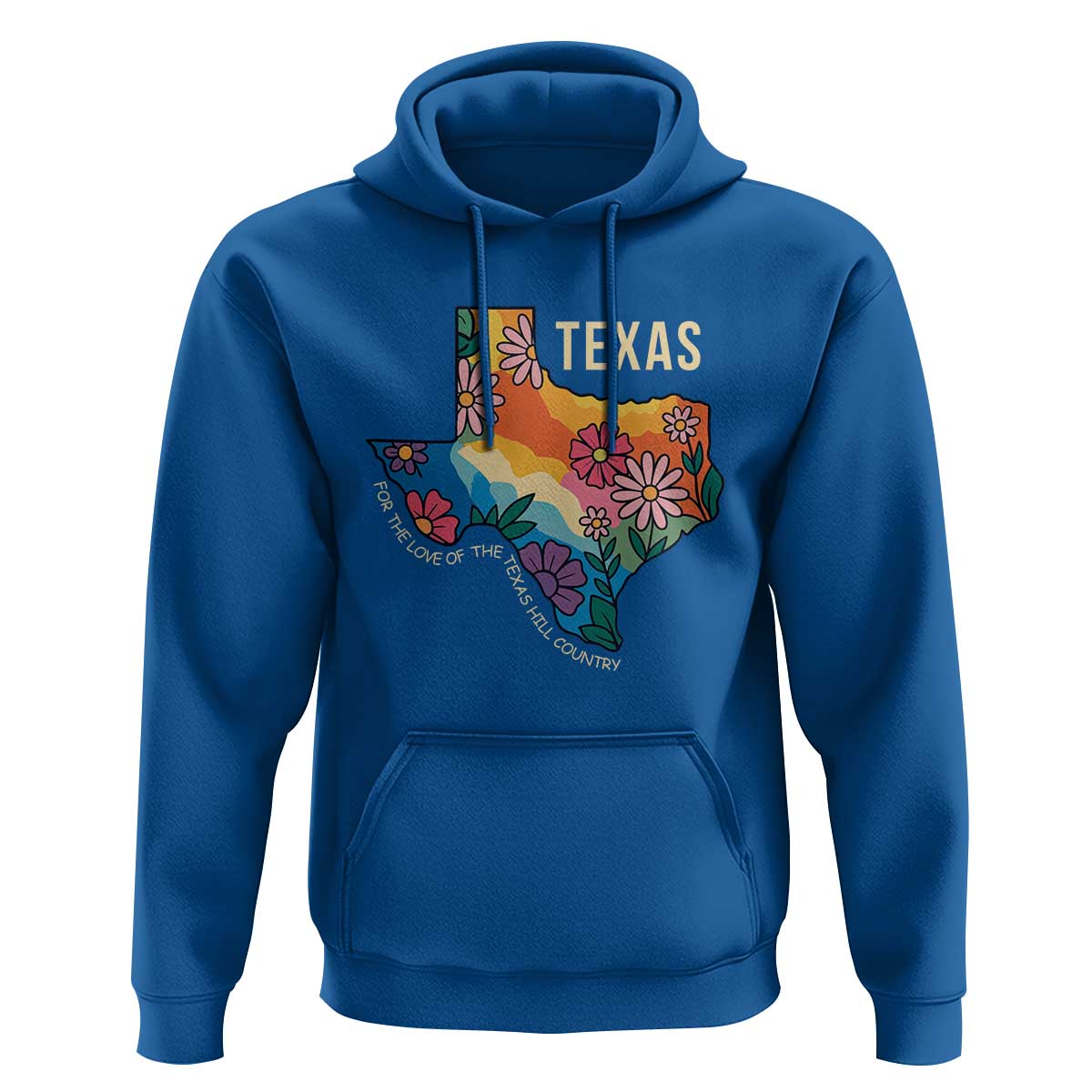 Texas Floral Boho Hoodie For the Love of the Texas Hill Country Southern Pride - Wonder Print Shop