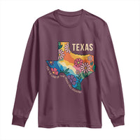 Texas Floral Boho Long Sleeve Shirt For the Love of the Texas Hill Country Southern Pride - Wonder Print Shop