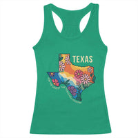 Texas Floral Boho Racerback Tank Top For the Love of the Texas Hill Country Southern Pride - Wonder Print Shop