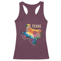 Texas Floral Boho Racerback Tank Top For the Love of the Texas Hill Country Southern Pride - Wonder Print Shop