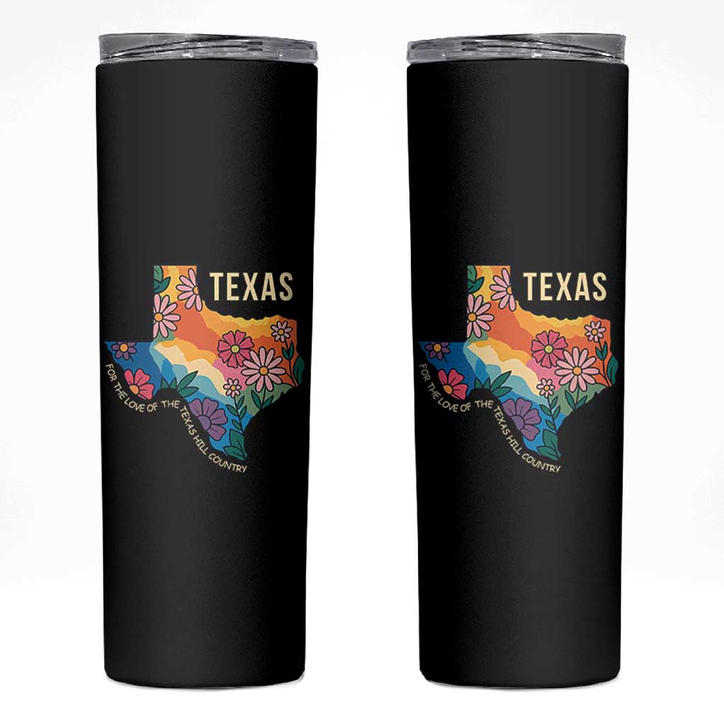 Texas Floral Boho Skinny Tumbler For the Love of the Texas Hill Country Southern Pride - Wonder Print Shop