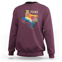 Texas Floral Boho Sweatshirt For the Love of the Texas Hill Country Southern Pride - Wonder Print Shop