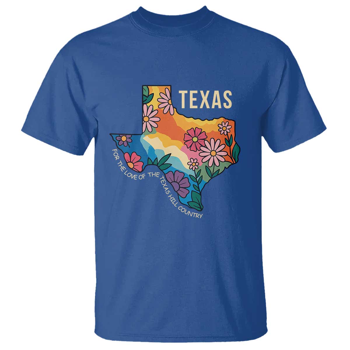 Texas Floral Boho T Shirt For the Love of the Texas Hill Country Southern Pride - Wonder Print Shop