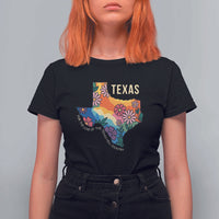 Texas Floral Boho T Shirt For Women For the Love of the Texas Hill Country Southern Pride - Wonder Print Shop
