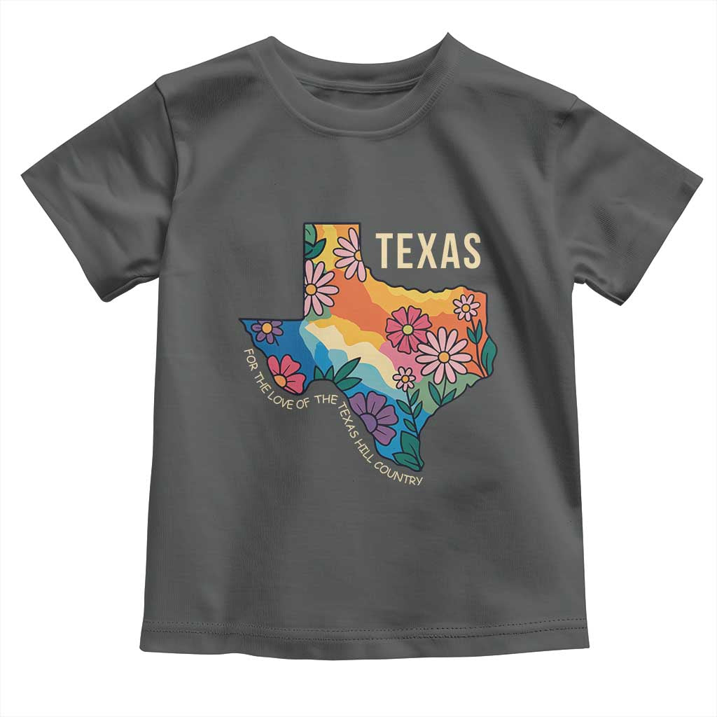 Texas Floral Boho Toddler T Shirt For the Love of the Texas Hill Country Southern Pride - Wonder Print Shop