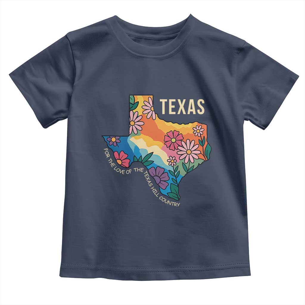 Texas Floral Boho Toddler T Shirt For the Love of the Texas Hill Country Southern Pride - Wonder Print Shop