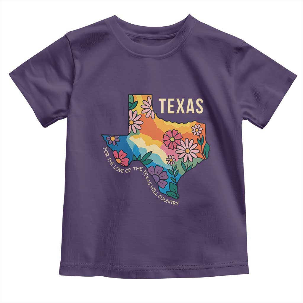 Texas Floral Boho Toddler T Shirt For the Love of the Texas Hill Country Southern Pride - Wonder Print Shop