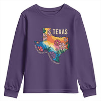 Texas Floral Boho Youth Sweatshirt For the Love of the Texas Hill Country Southern Pride - Wonder Print Shop