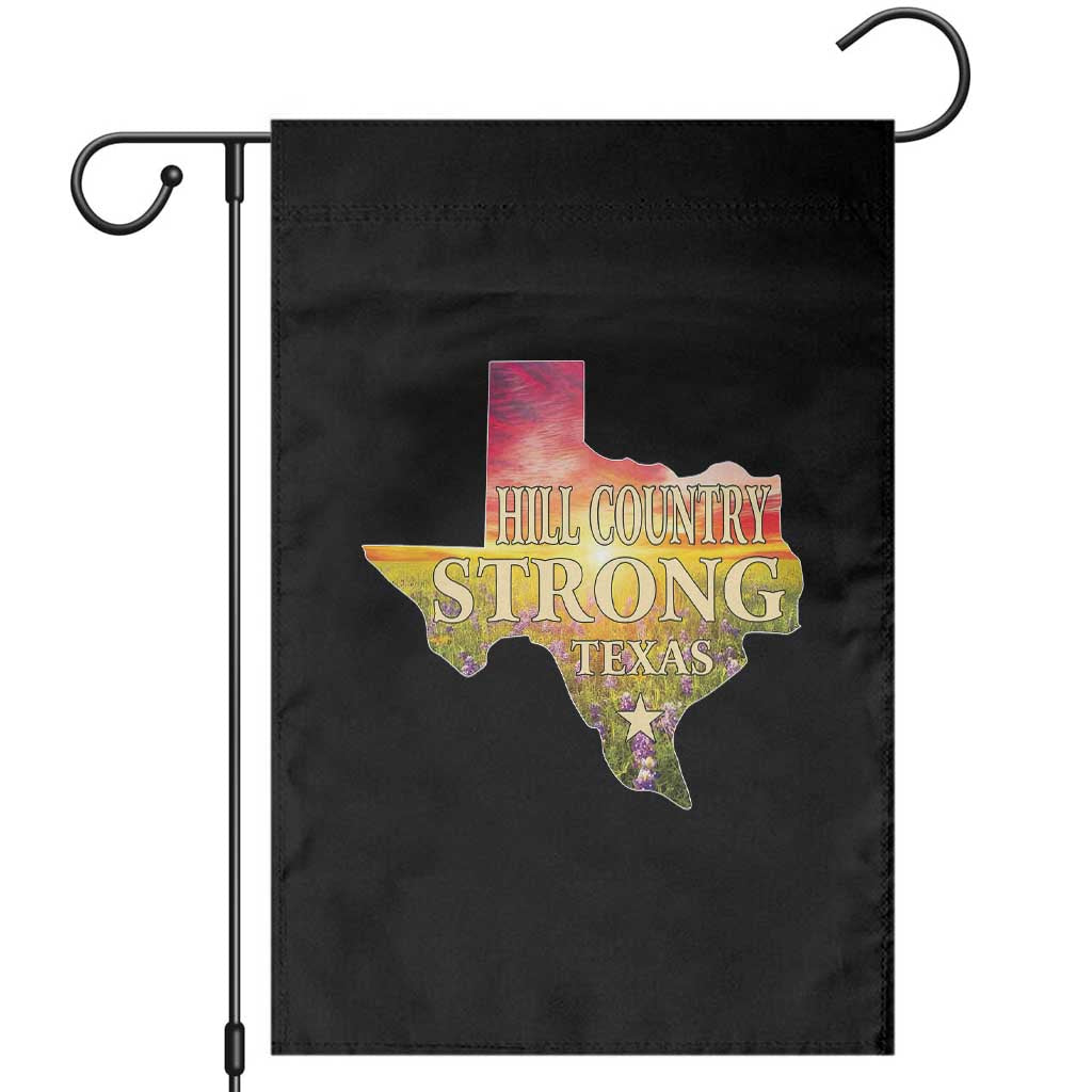 Hill Country Strong Texas Garden Flag Sunset Bluebonnet Resilience - Wonder Print Shop