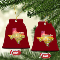 Hill Country Strong Texas Ceramic Ornament Sunset Bluebonnet Resilience - Wonder Print Shop