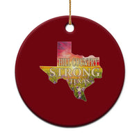 Hill Country Strong Texas Ceramic Ornament Sunset Bluebonnet Resilience - Wonder Print Shop