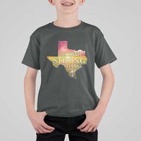 Hill Country Strong Texas T Shirt For Kid Sunset Bluebonnet Resilience - Wonder Print Shop