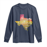 Hill Country Strong Texas Long Sleeve Shirt Sunset Bluebonnet Resilience - Wonder Print Shop