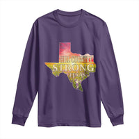 Hill Country Strong Texas Long Sleeve Shirt Sunset Bluebonnet Resilience - Wonder Print Shop