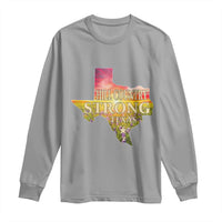 Hill Country Strong Texas Long Sleeve Shirt Sunset Bluebonnet Resilience - Wonder Print Shop