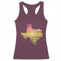 Hill Country Strong Texas Racerback Tank Top Sunset Bluebonnet Resilience - Wonder Print Shop